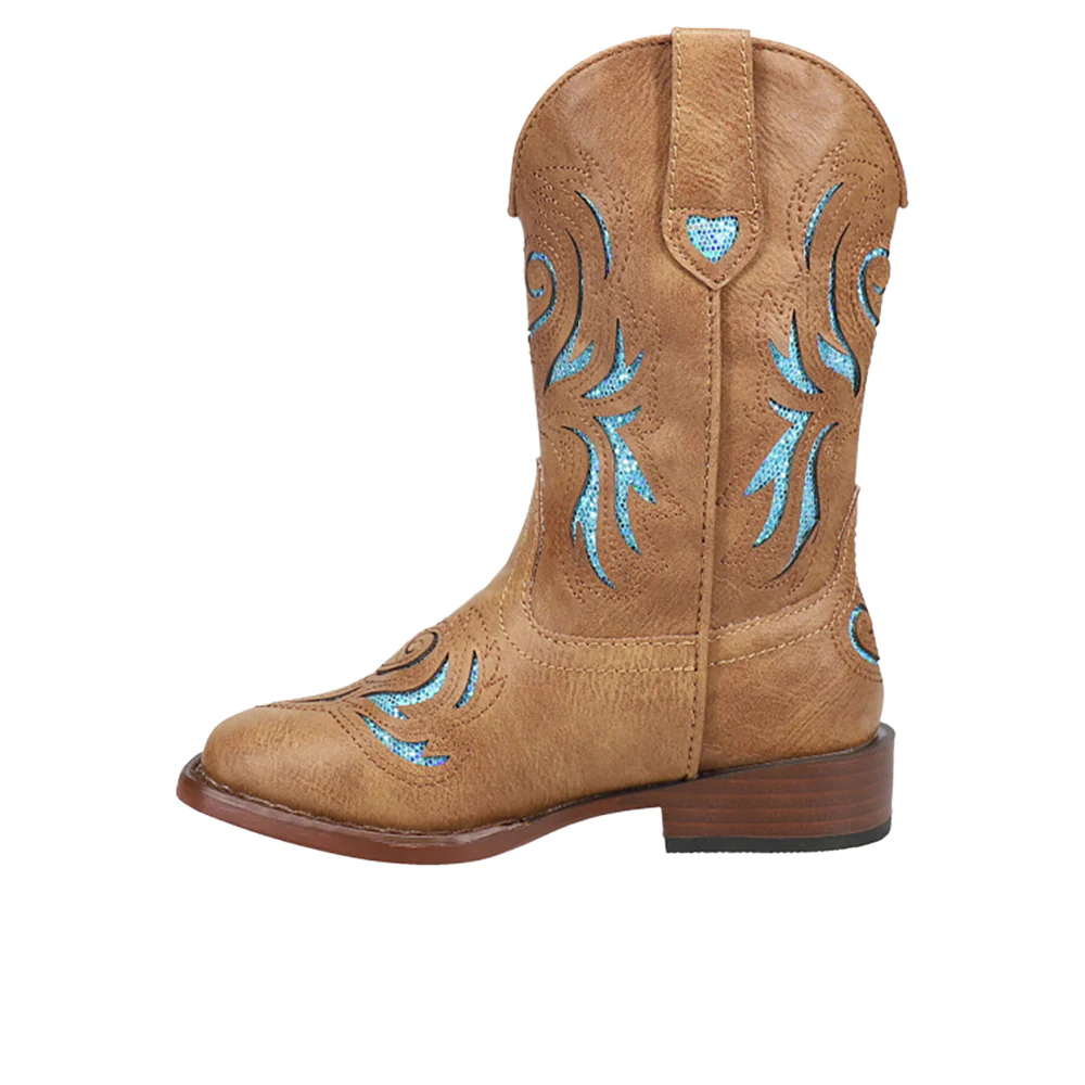 Glitter Breeze Square Toe Cowboy Boots (Little Kid-Big Kid) - Image 3