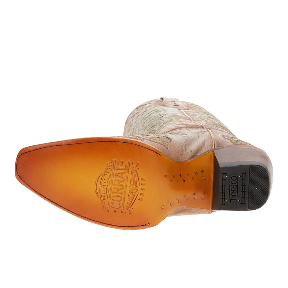 Glitter Inlay And Embroidered Snip Toe Pull On Cowboy Boots - Image 5