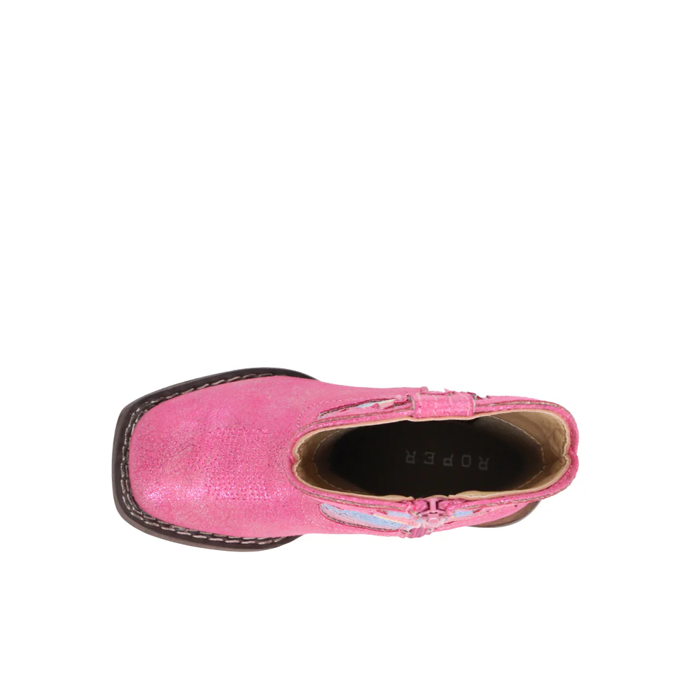 Glitter Lace Square Toe Cowboy Boots (Toddler-Little Kid) - Image 4