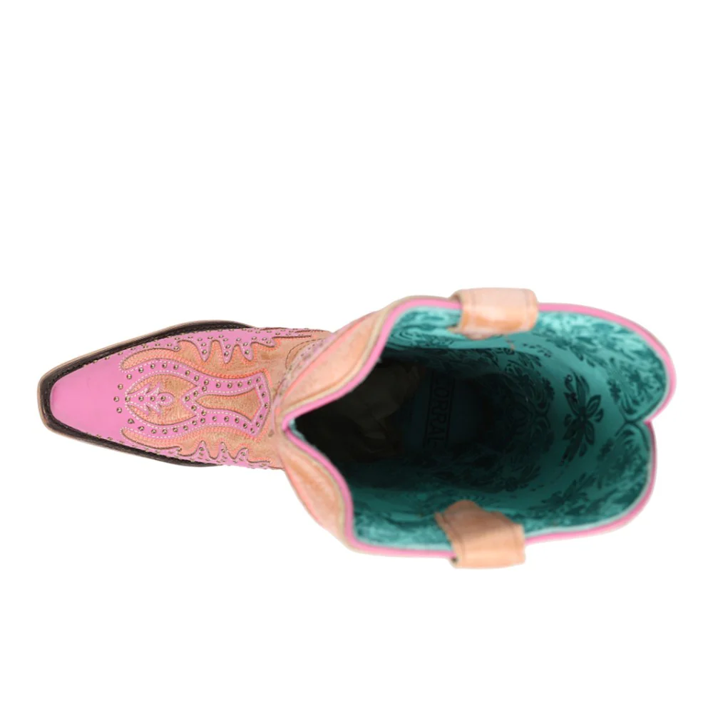 Glow In The Dark Embroidered Snip Toe Cowboy Boots - Image 4