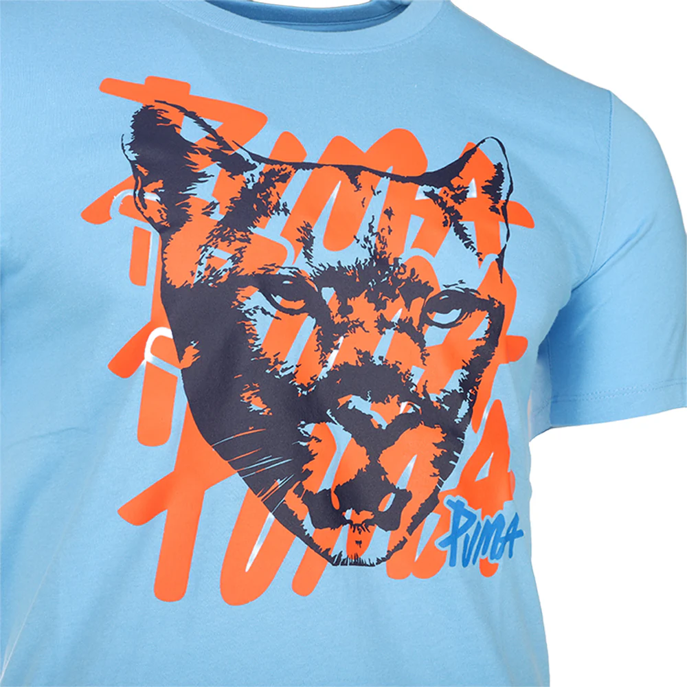 Graphic Cat Crew Neck Short Sleeve T-Shirt - Image 3