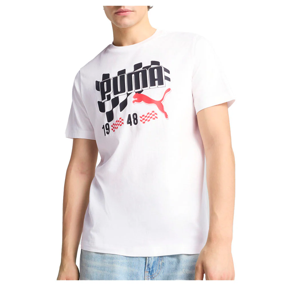 Graphics Moto Flag Graphic Crew Neck Short Sleeve T-Shirt - Image 3