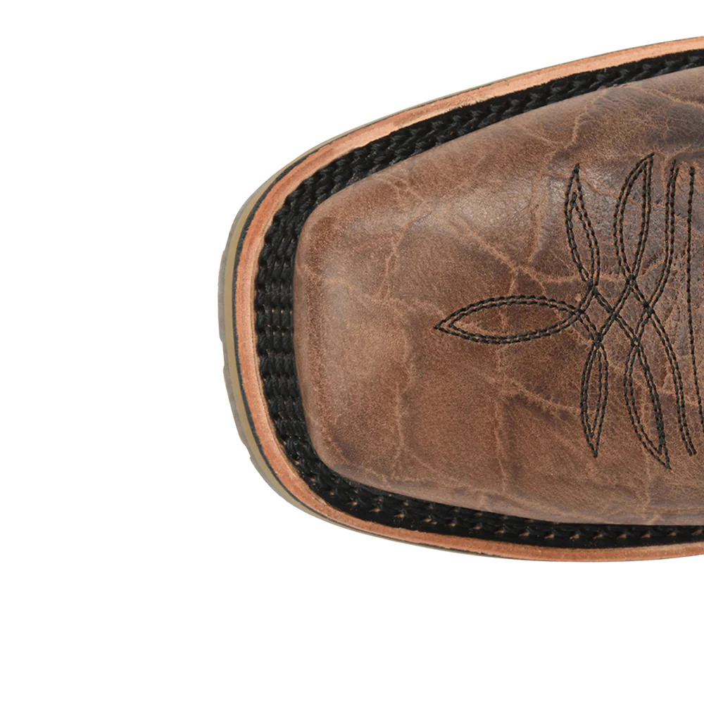 Grissom 12 Inch Embroidered Slip Resistant Soft Toe Work Boots - Image 4