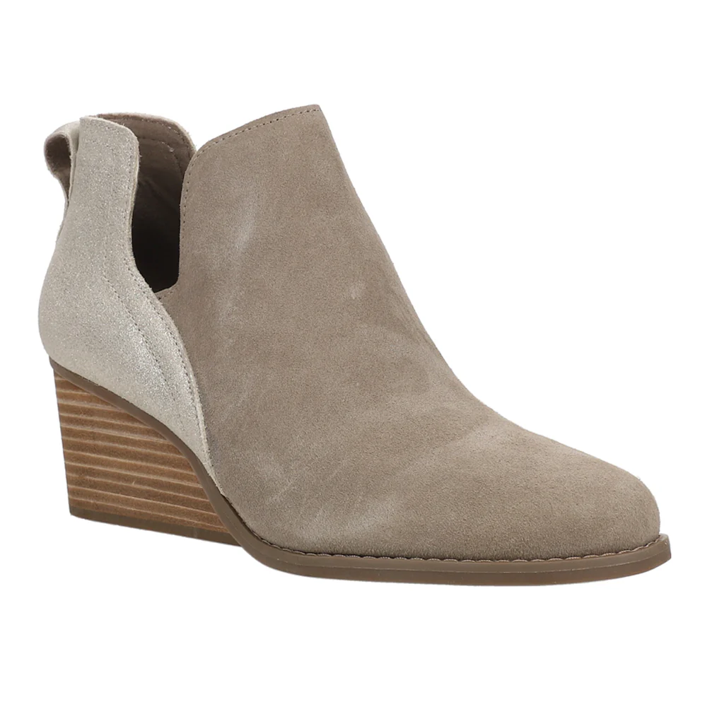 Gwen Metallic Round Toe Wedge Bootie - Image 2
