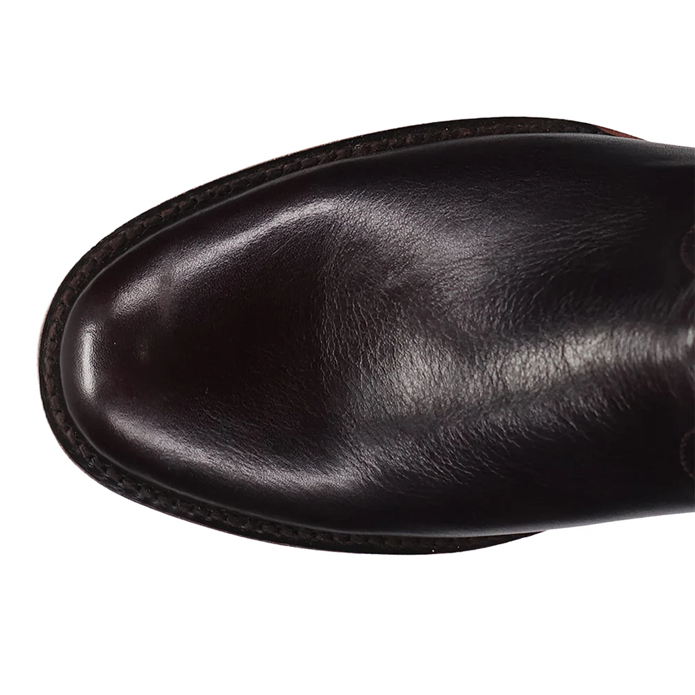 Hartwell Leather Round Toe Pull On Cowboy Boots - Image 4