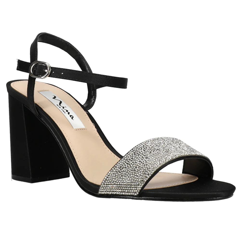 Haven Rhinestone Block Heel Sandals - Image 2