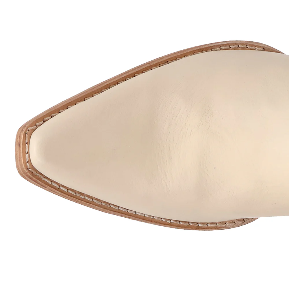 Heartland Leather Snip Toe Zippered Cowboy Boots - Image 4