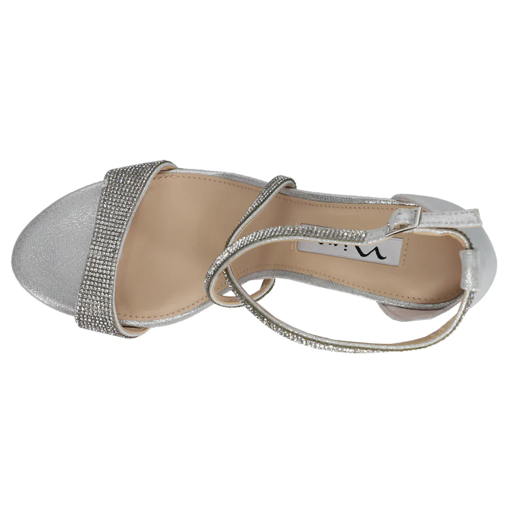 Henesi Rhinestone Block Heel Sandals - Image 4