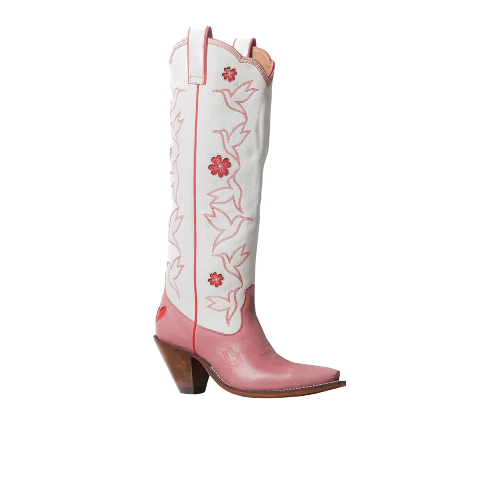 Honey Embroidered Snip Toe Pull On Cowboy Boots - Image 2