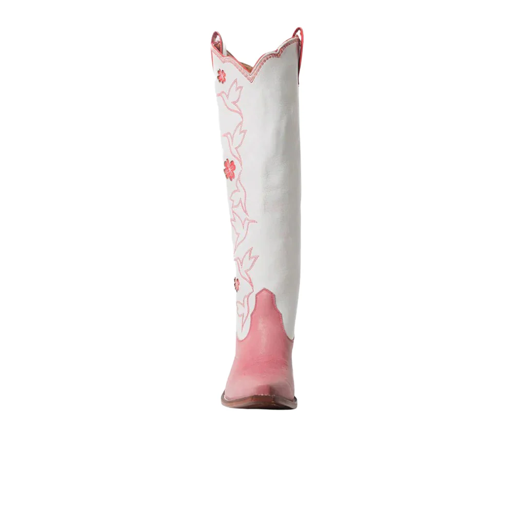 Honey Embroidered Snip Toe Pull On Cowboy Boots - Image 4