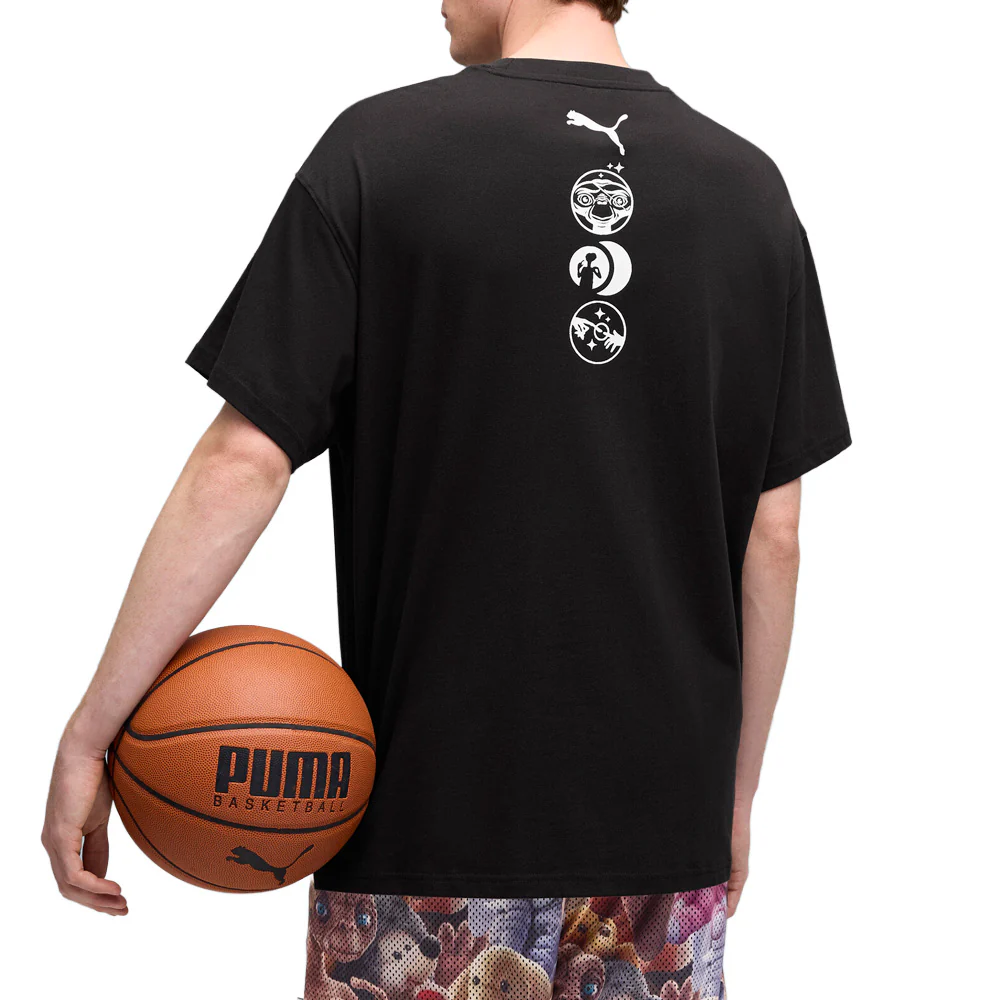 PUMA HOOPS X E.T. Graphic Crew Neck Short Sleeve T-Shirt - Image 4