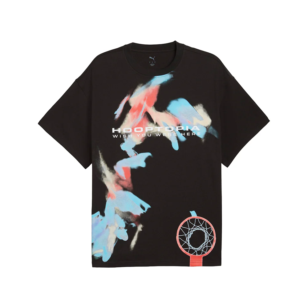 Hooptopia Graphic Crew Neck Short Sleeve Basketball T-Shirt