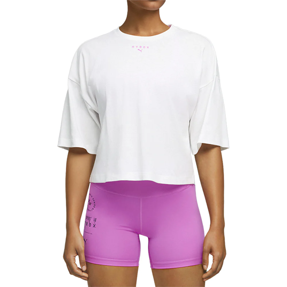 PUMA X HYROX Lifestyle Crew Neck Short Sleeve Cropped T-Shirt - Image 3