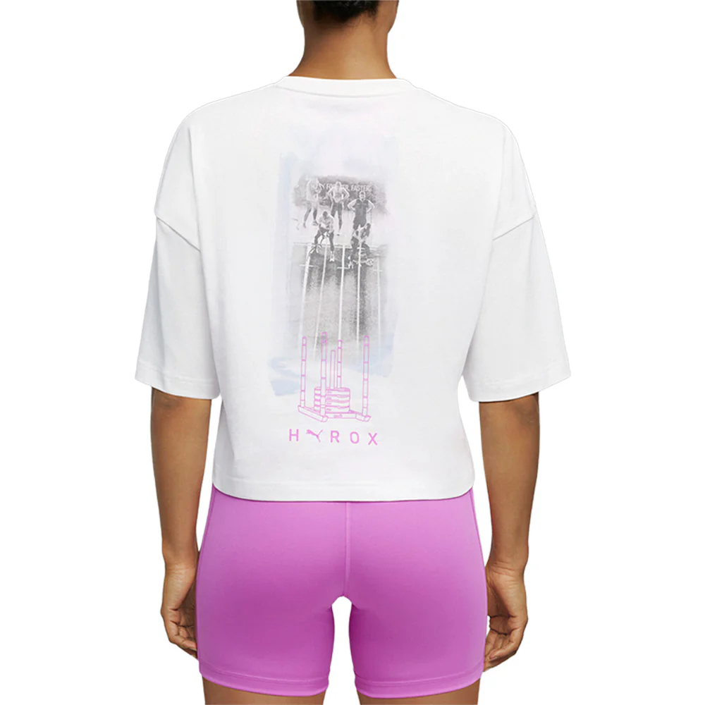 PUMA X HYROX Lifestyle Crew Neck Short Sleeve Cropped T-Shirt - Image 4