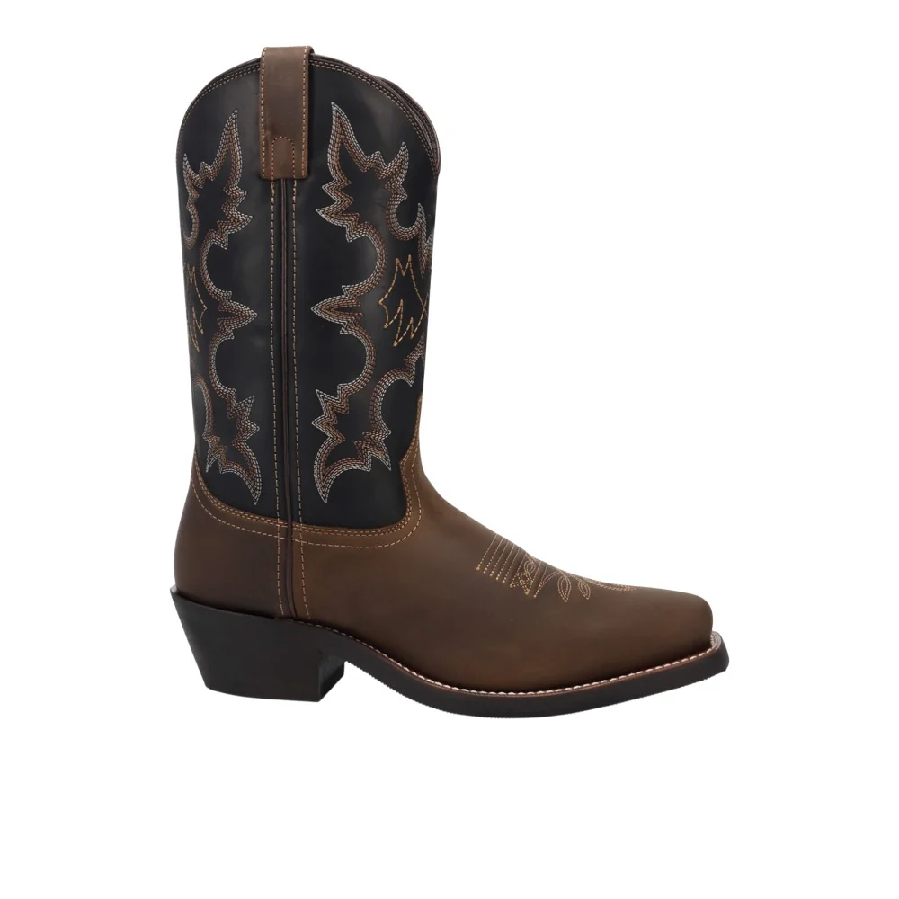 Iron Ridge Square Toe Pull On Cowboy Boots