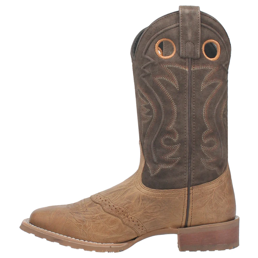 Jennings Embroidered Square Toe Pull On Cowboy Boots - Image 3