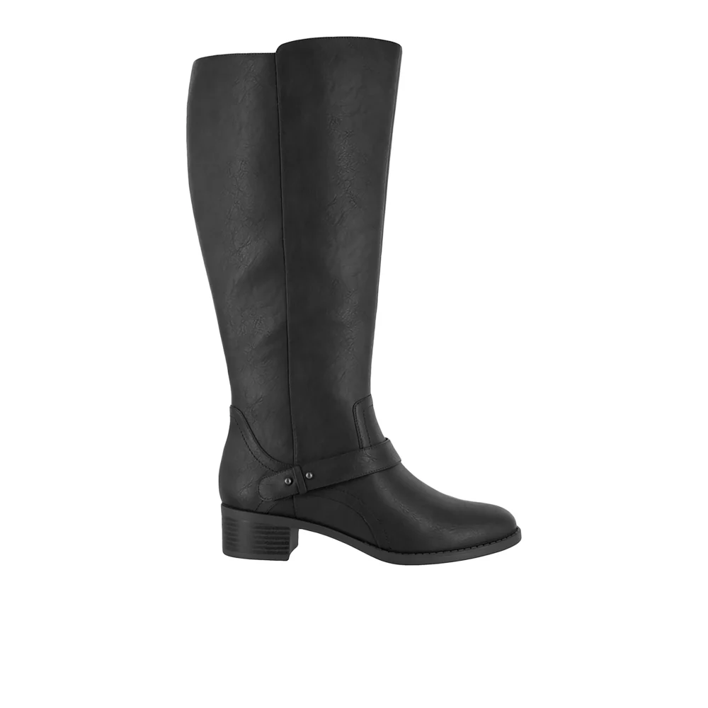 Jewel Round Toe Zippered Riding Boots