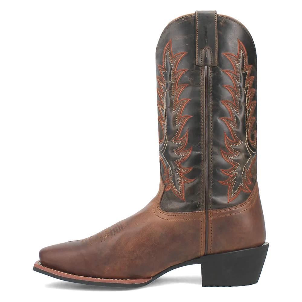 Kent Embroidered Square Toe Pull On Cowboy Boots - Image 3