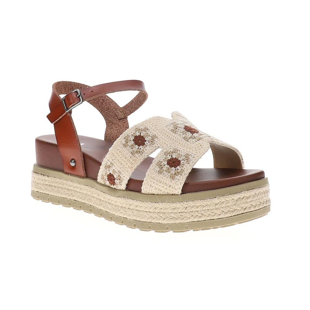 Keva Floral Ankle Strap Espadrille Wedge Sandals - Image 2