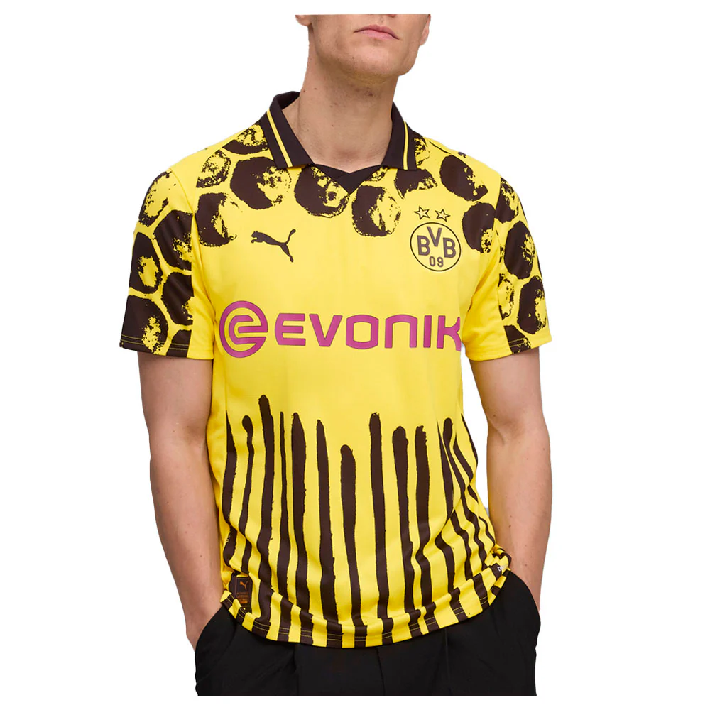 PUMA X KIDSUPER Borussia Dortmund Collared Short Sleeve Soccer Jersey Replica - Image 3