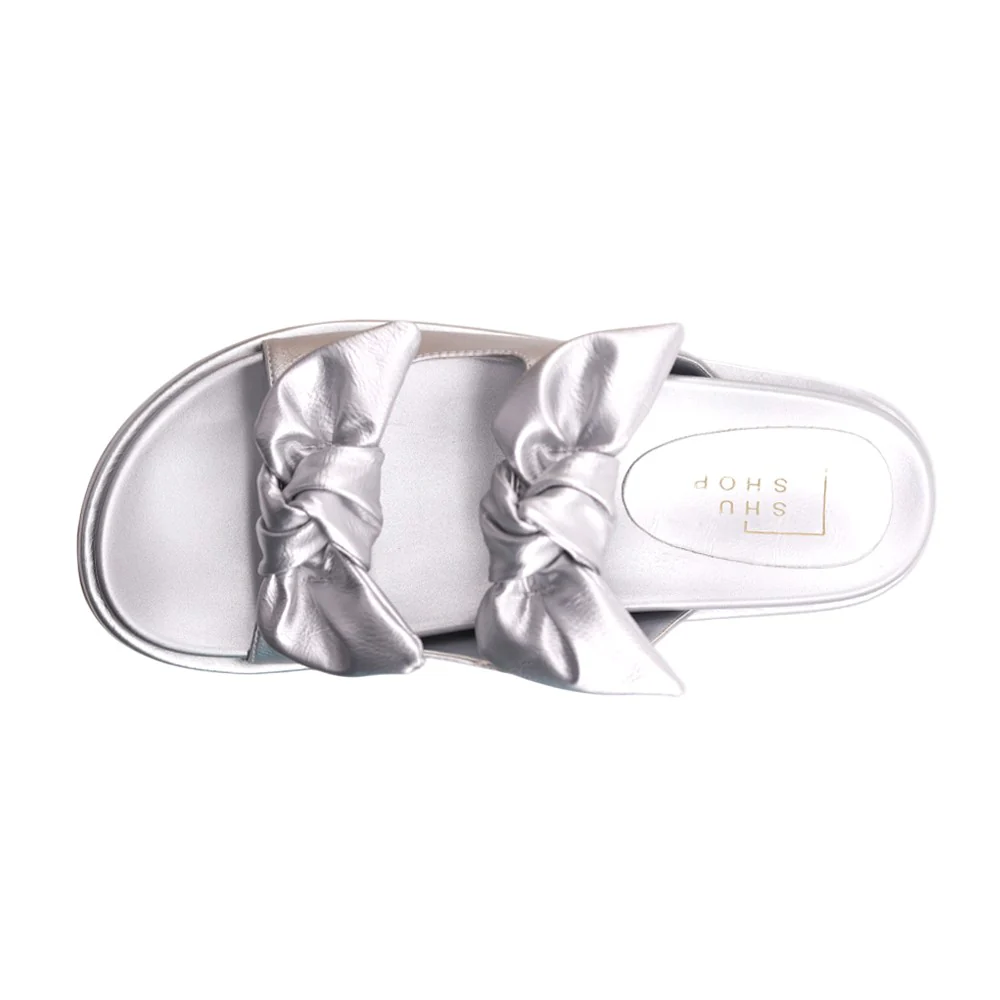 Kiki Metallic Flat Platform Sandals - Image 4