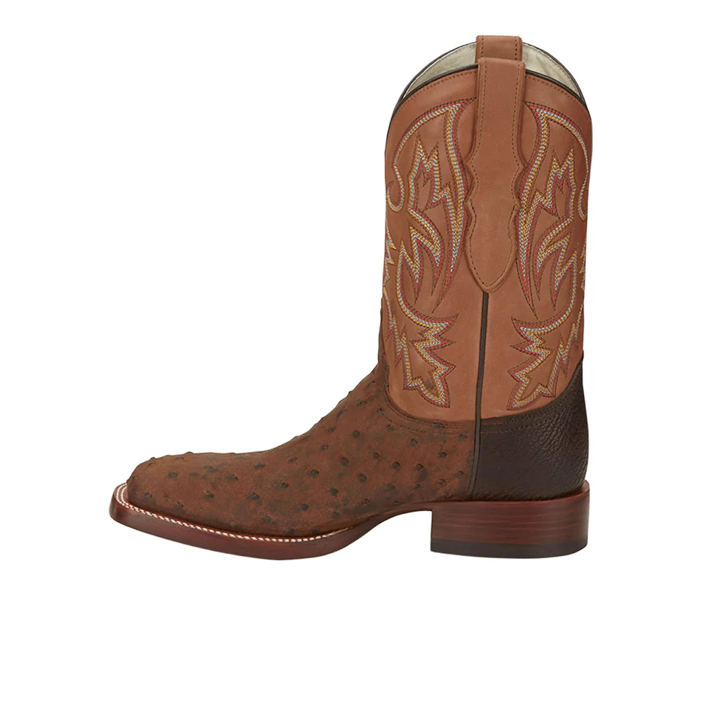 King 11 Inch Full Quill Ostrich Square Toe Cowboy Boots - Image 3