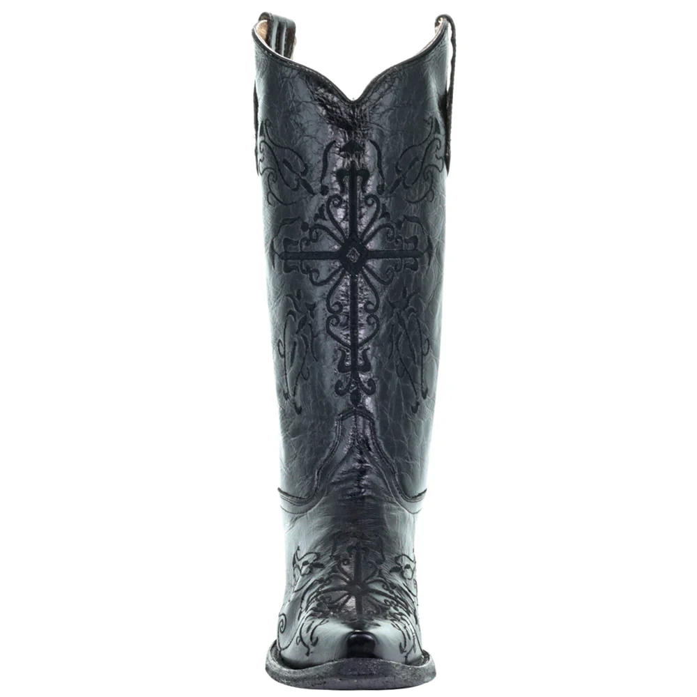 Embroidered Snip Toe Cowboy Boots - Image 5