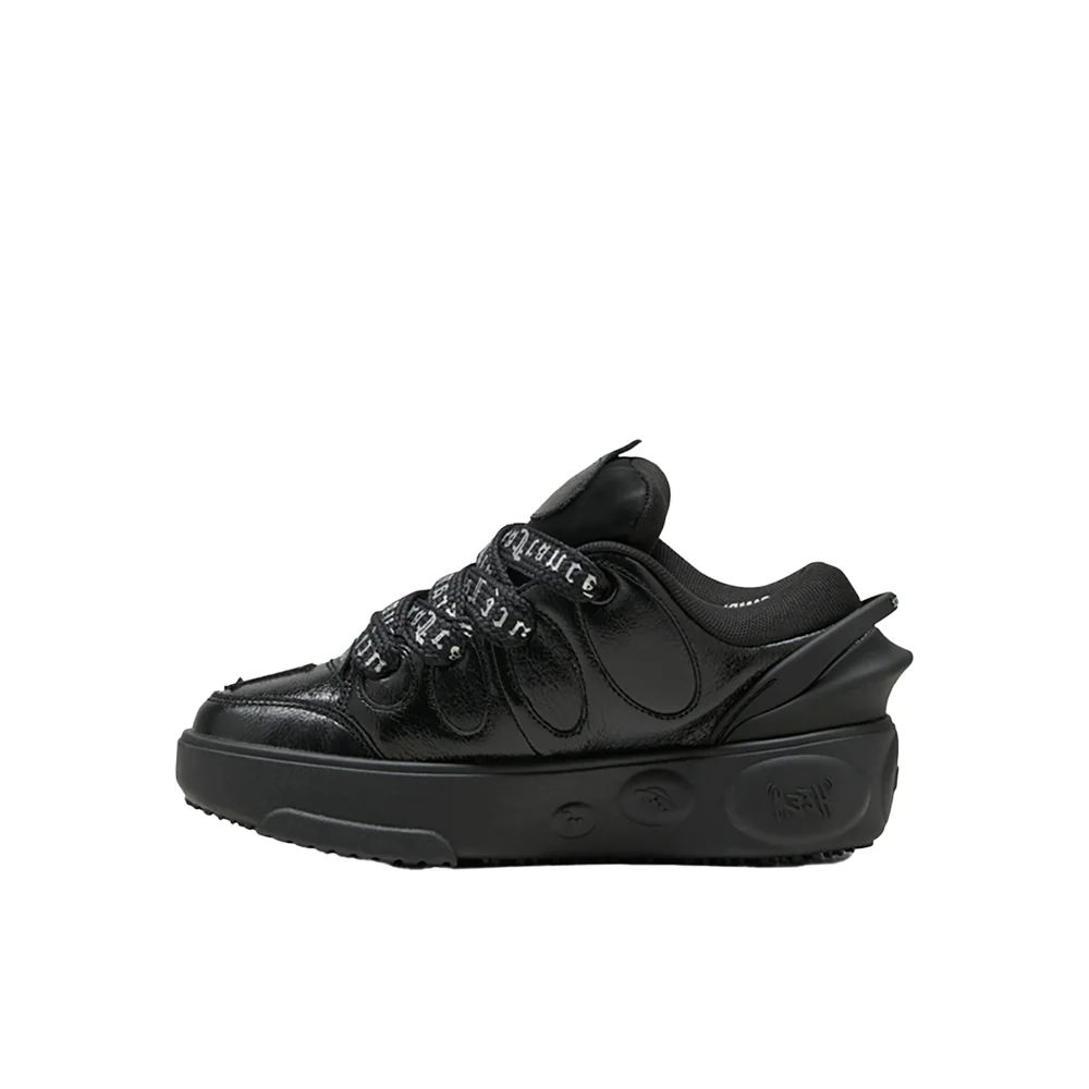 La Francé Black Chrome Lace Up Sneakers (Big Kid) - Image 3