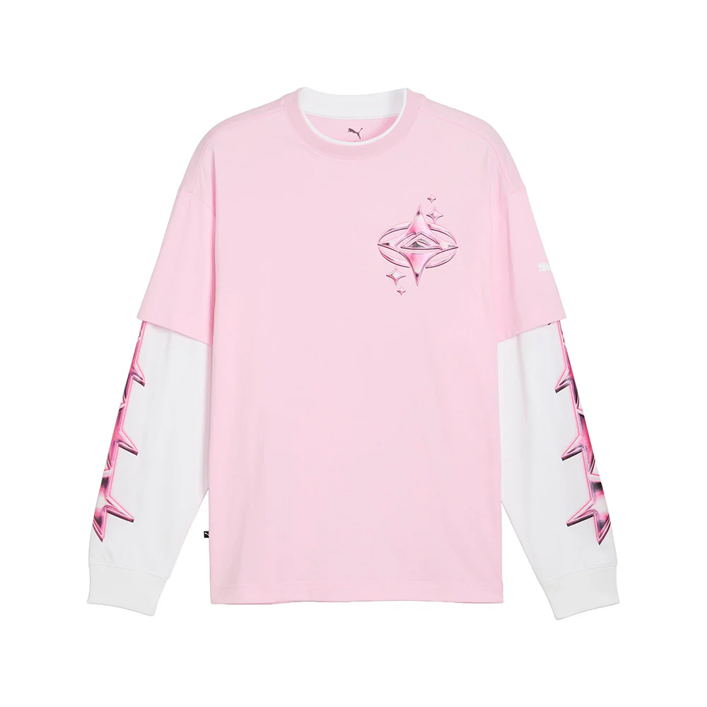 PUMA X LAFRANCE Pink Heem Crew Neck Long Sleeve T-Shirt