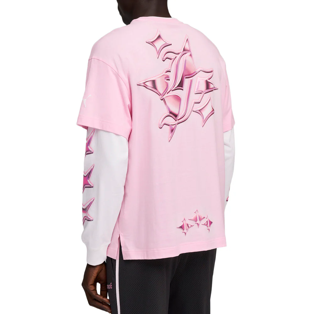 PUMA X LAFRANCE Pink Heem Crew Neck Long Sleeve T-Shirt - Image 4