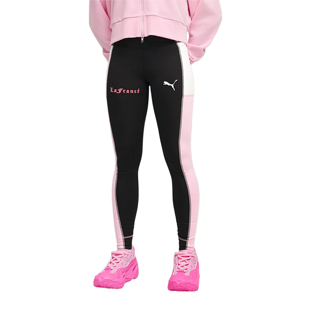 PUMA HOOPS X LAFRANCE Pink Heem Leggings - Image 3