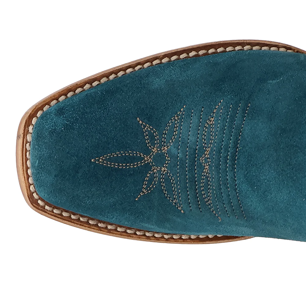 Lanessa Leather Square Toe Pull On Cowboy Boots - Image 4