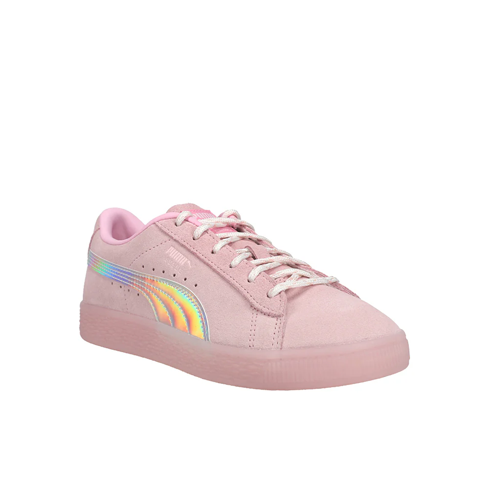 PUMA X L.O.L. Surprise! Suede Kitty Queen Metallic Lace Up Sneakers (Little Kid) - Image 2