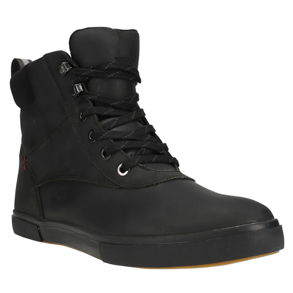 Leather Ankle Deck Round Toe Lace Up Boots - Image 2