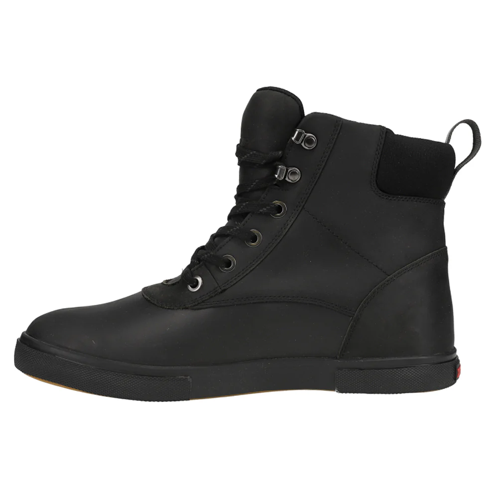 Leather Ankle Deck Round Toe Lace Up Boots - Image 3