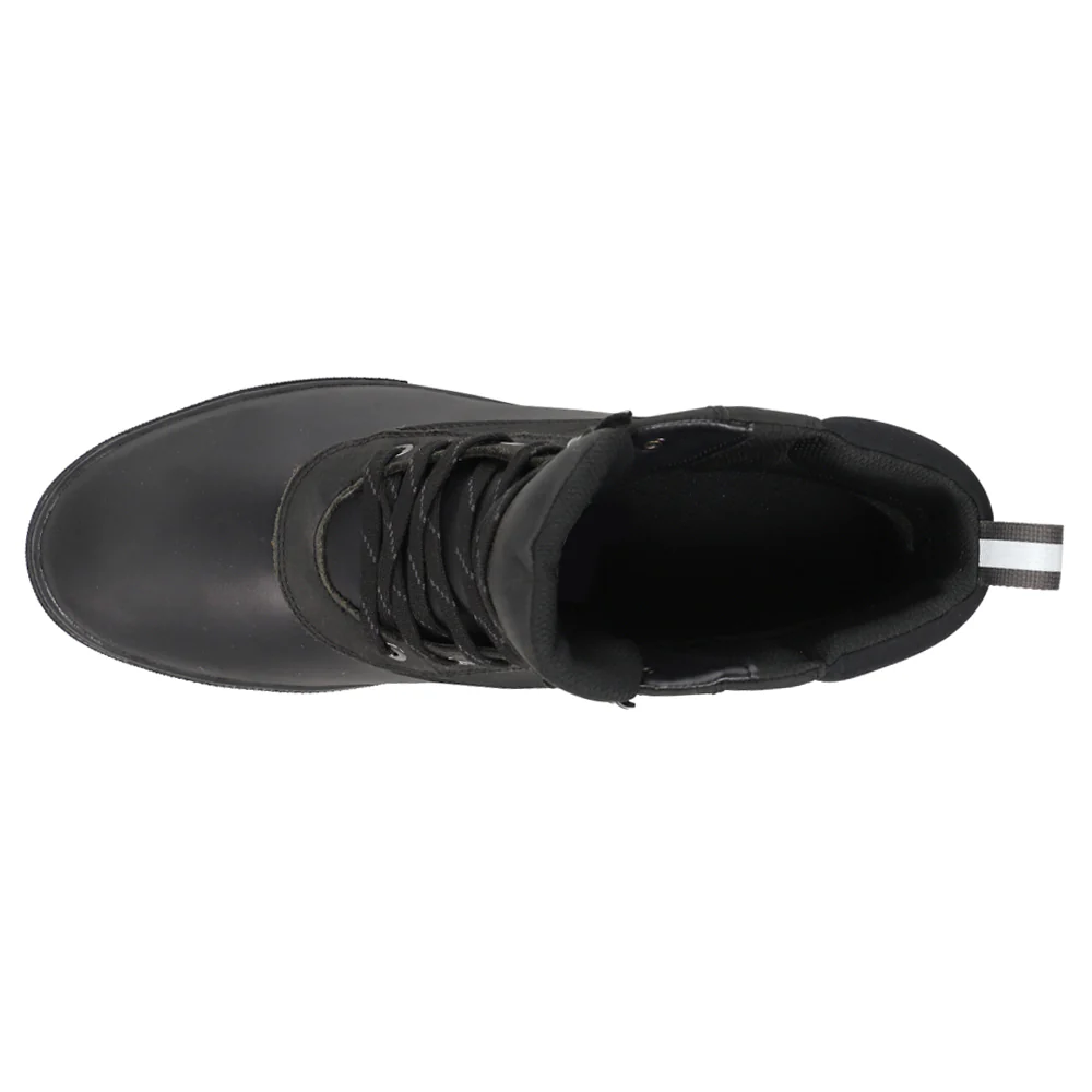 Leather Ankle Deck Round Toe Lace Up Boots - Image 4