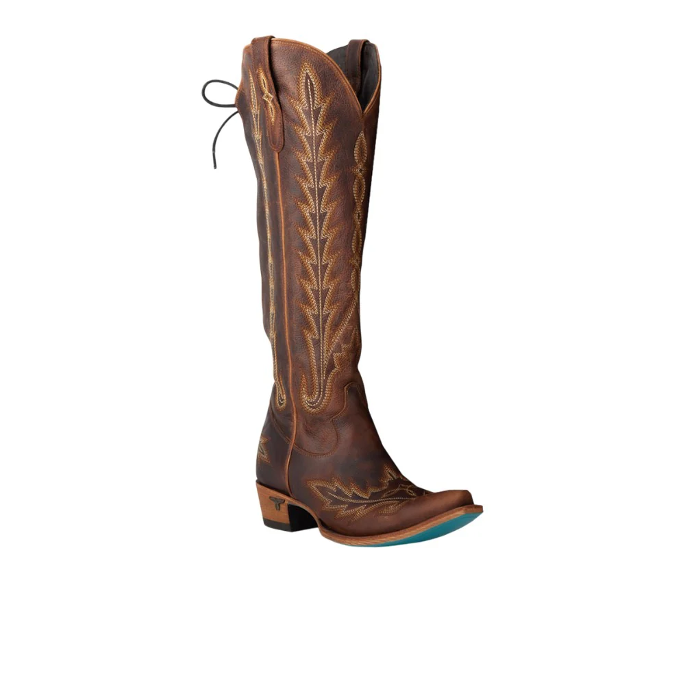 Lexington Knee High Embroidered Corset Cowboy Boots - Image 2