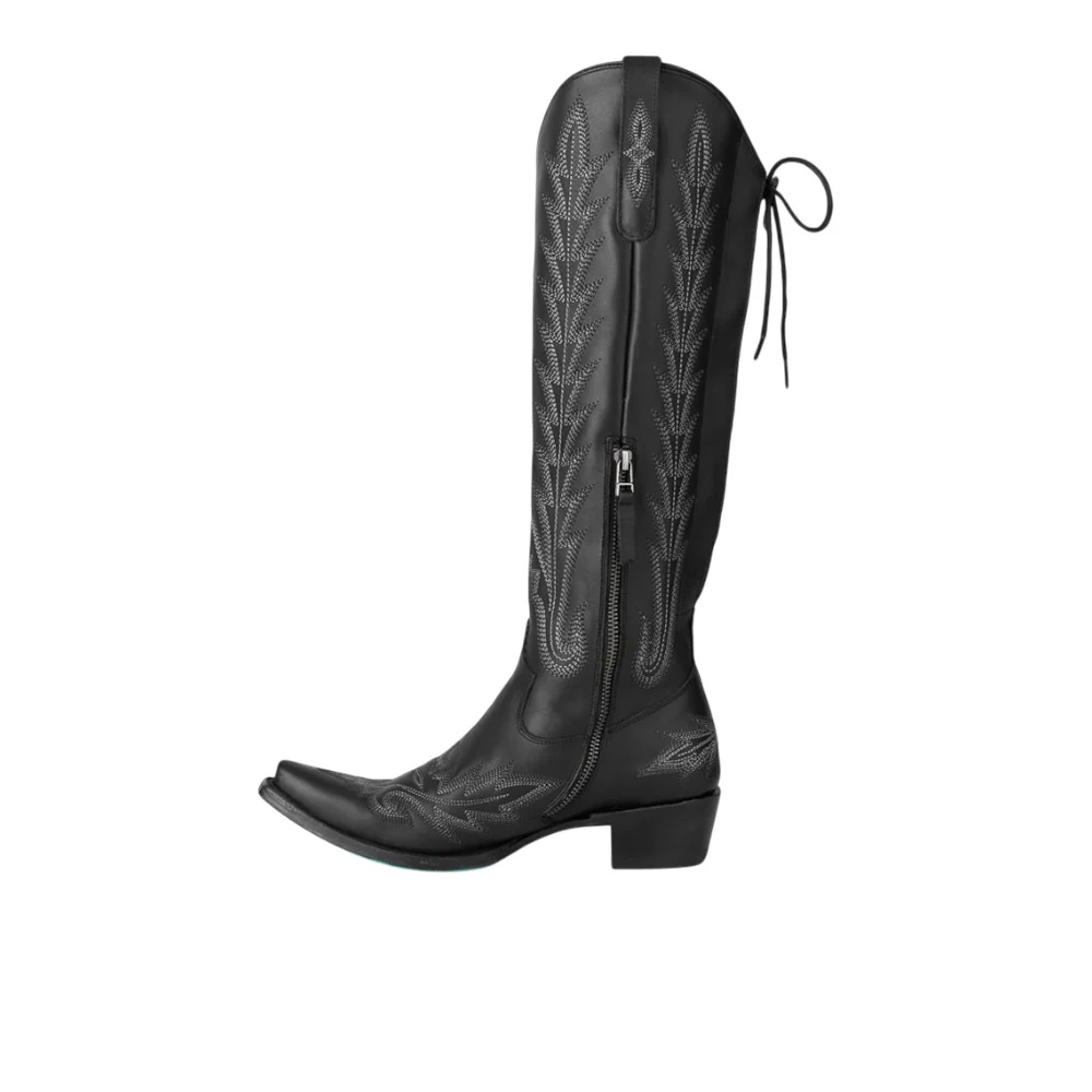 Lexington Knee High Embroidered Corset Cowboy Boot - Image 3