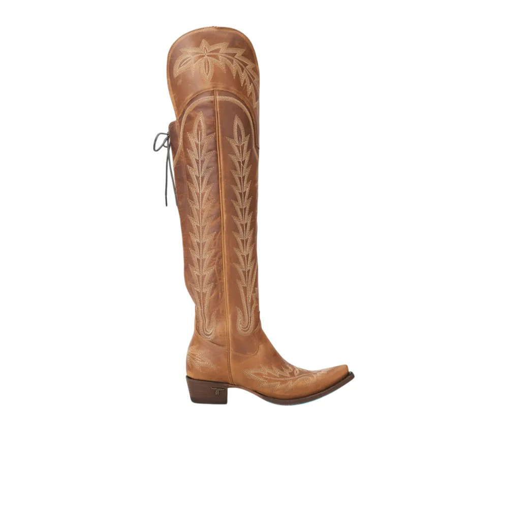 Lexington OTK Embroidered Snip Toe Corset Boot