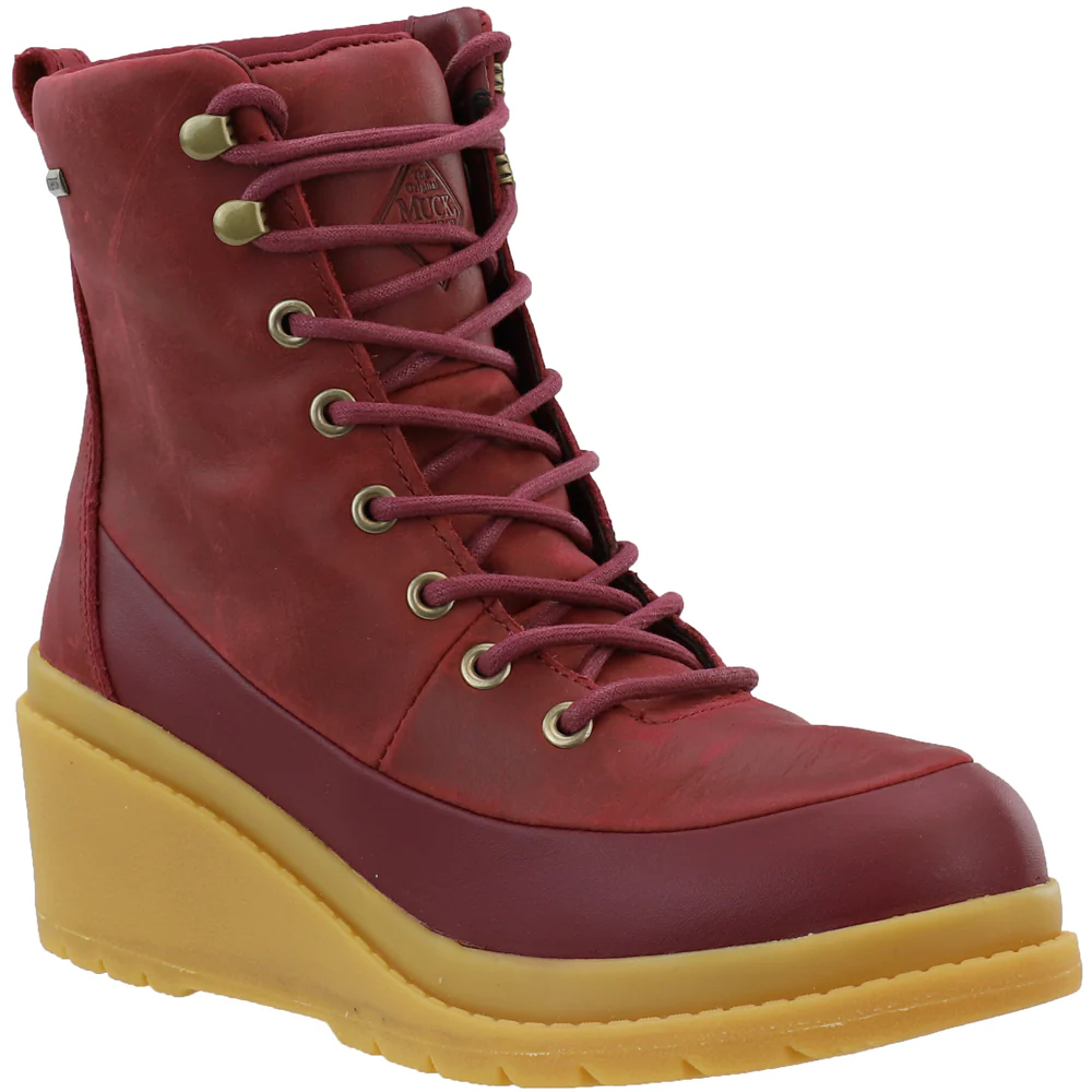 Liberty Wedge Lace Up Rain Booties - Image 2