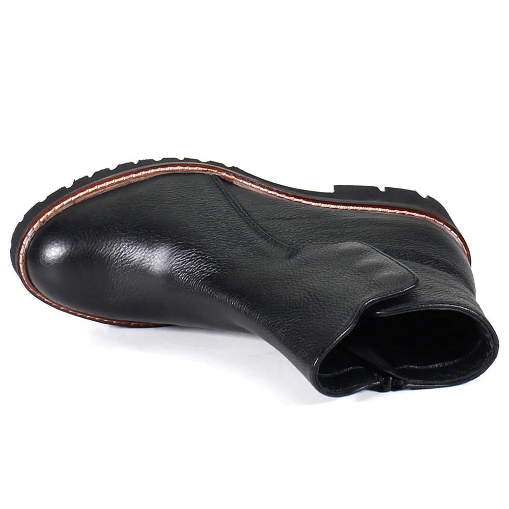 Light Pier Round Toe Zippered Boots - Image 4