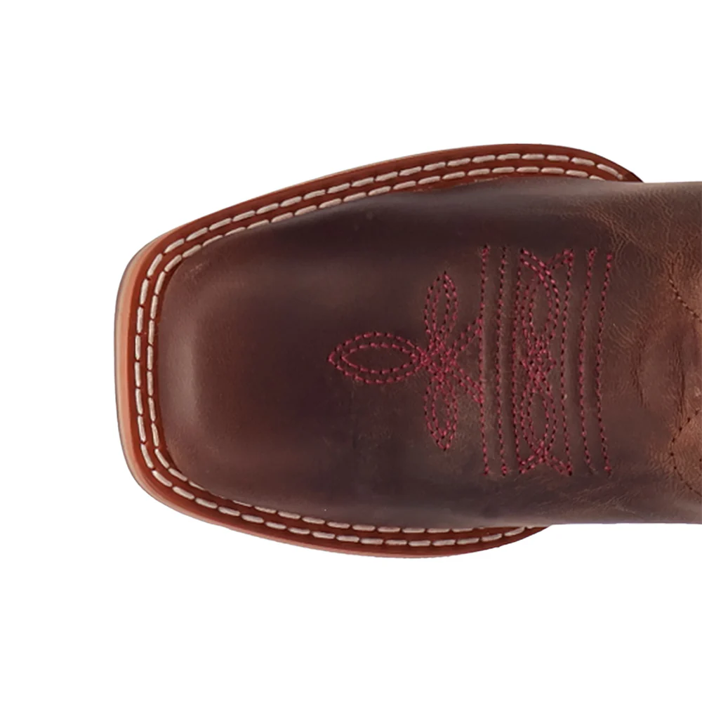 Lottie Leather Square Toe Cowboy Boots (Big Kid) - Image 4