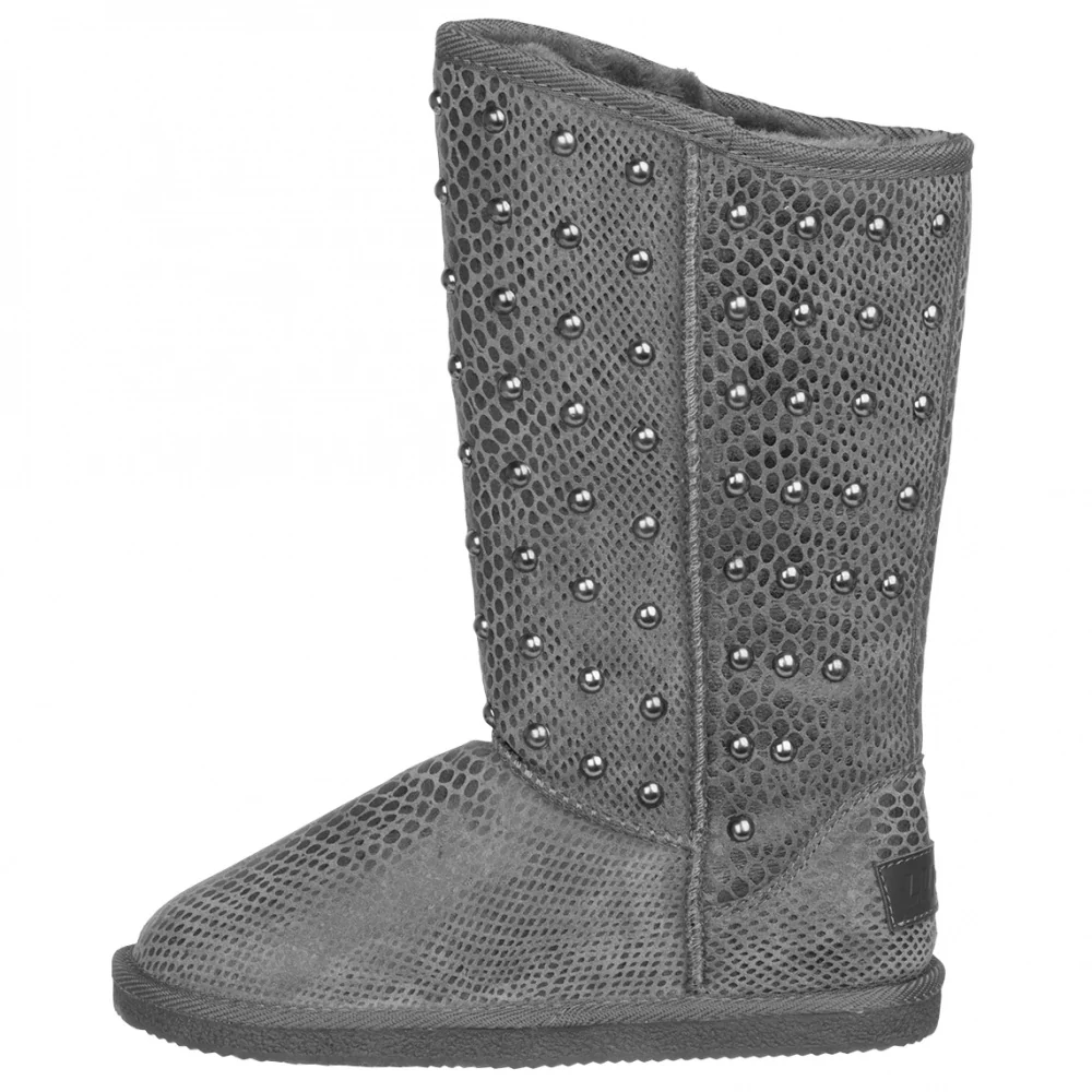 Kimi Snake Studded Round Toe Pull On Boots - Image 4