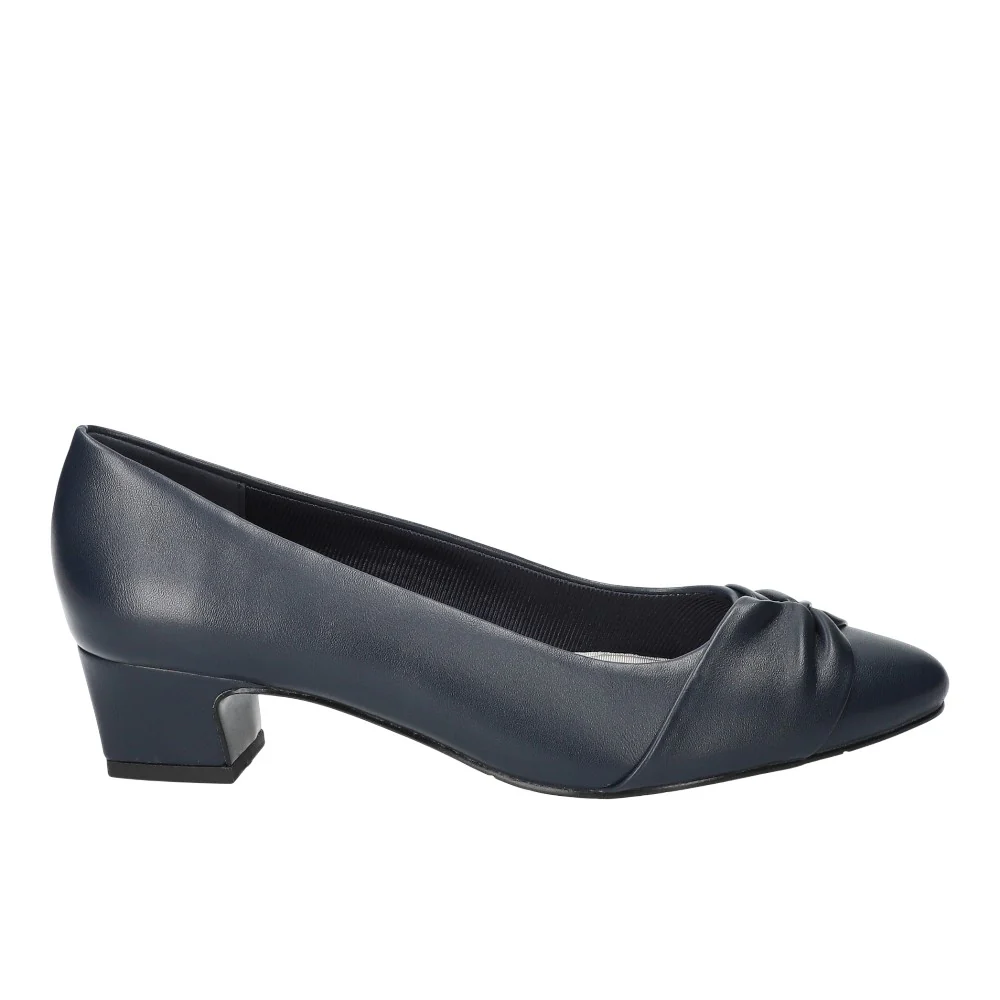 Lyanna Pleated Block Heel Pumps