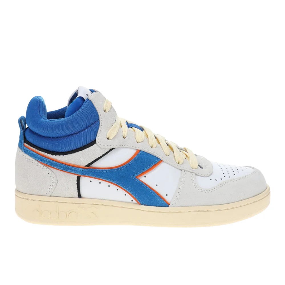 Magic Basket Demi Cut Suede Leather Lace Up Sneakers