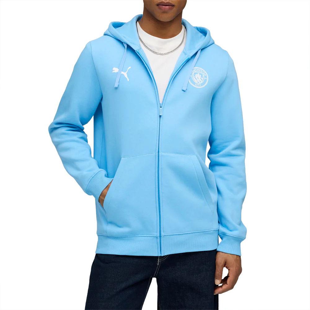 Manchester City Soccer Essentials Full Zip Hoodie - Image 3