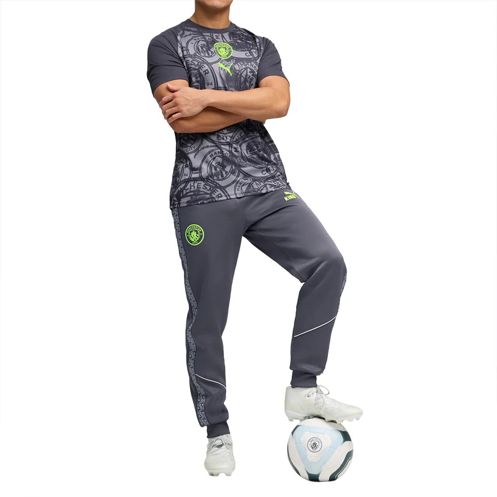 Manchester City Warm Up Crew Neck Short Sleeve Soccer Jersey - Image 5