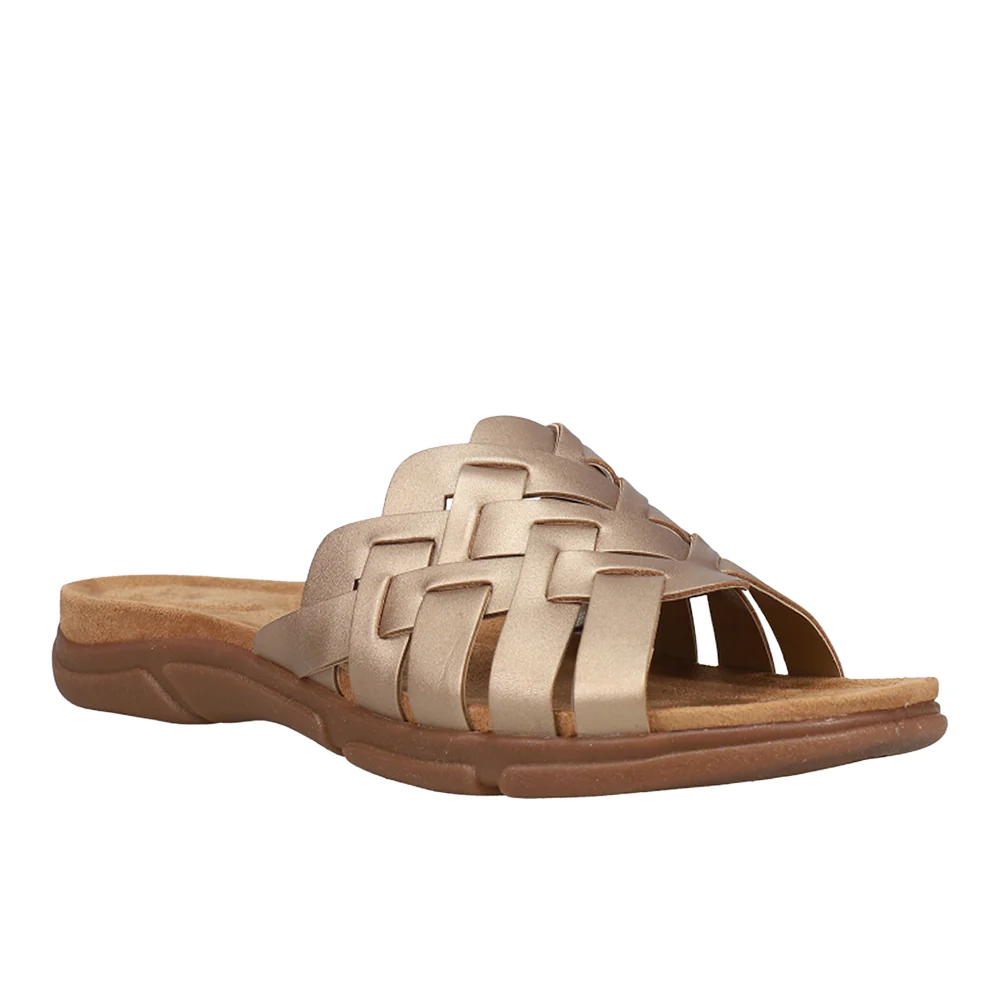 Marsha Metallic Slide Sandals - Image 2
