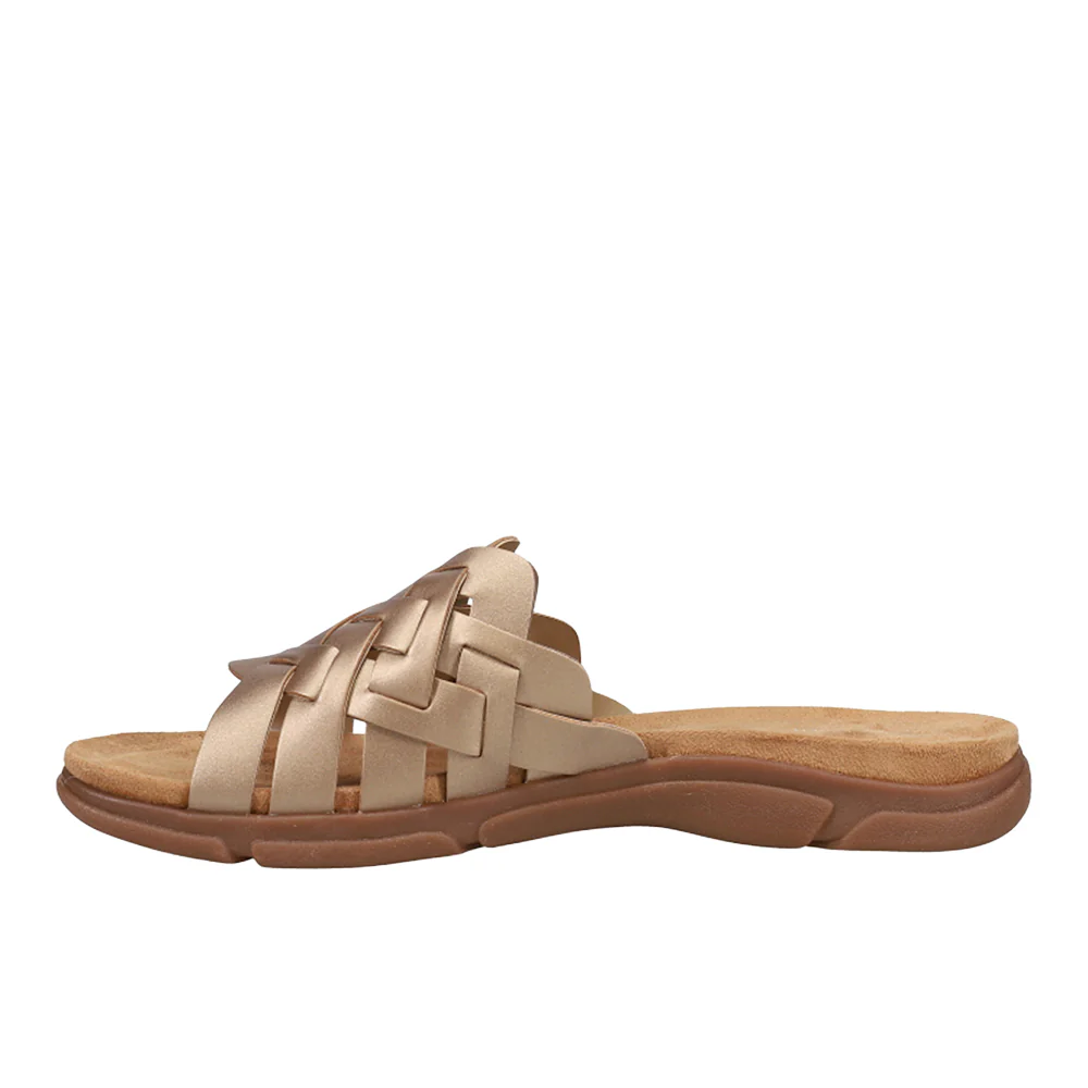 Marsha Metallic Slide Sandals - Image 3
