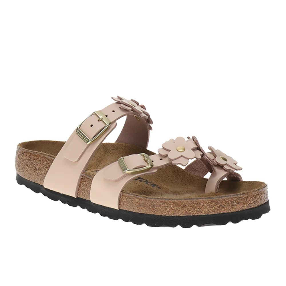 Mayari Flower Embellishment Natural Leather Sandals - Image 2